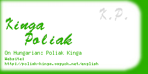 kinga poliak business card